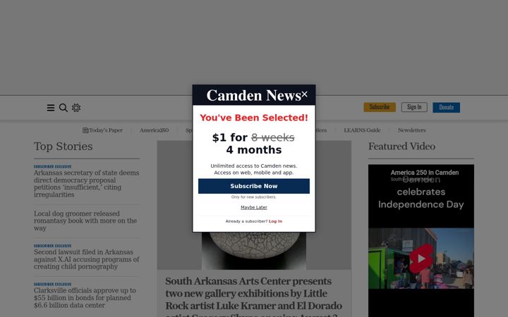 Screenshot of camdenarknews.com