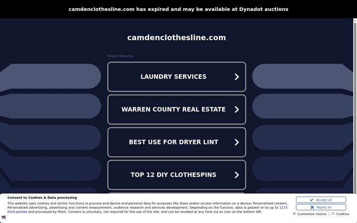 Screenshot of camdenclothesline.com