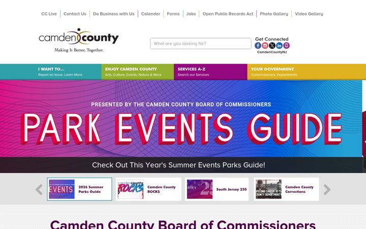 Screenshot of camdencounty.com