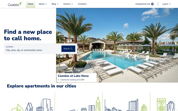 Screenshot of camdenliving.com