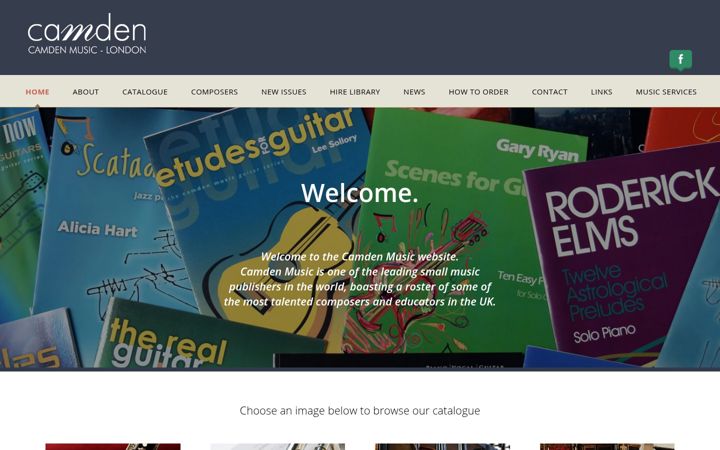 Screenshot of camdenmusic.com