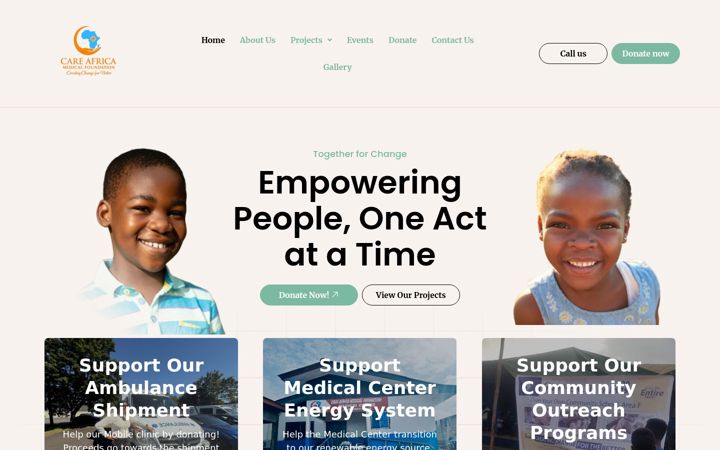 Screenshot of camedfoundation.org
