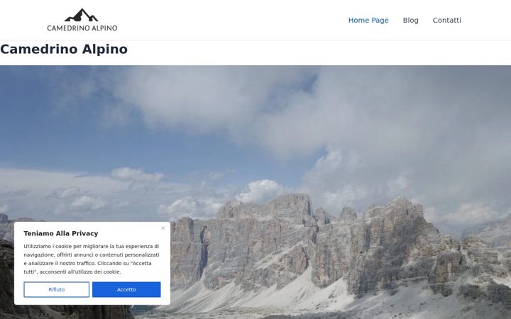Screenshot of camedrinoalpino.com