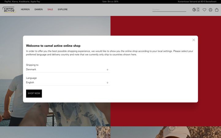 Screenshot van camelactive.com