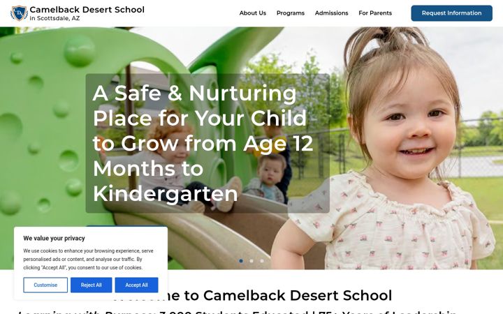 Screenshot of camelbackdesertschool.com