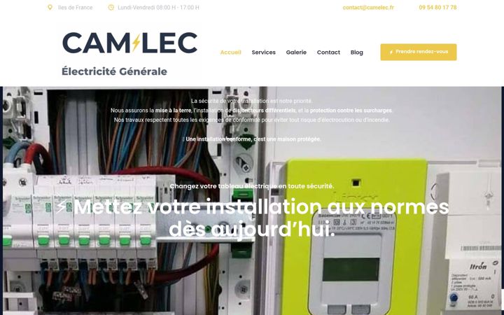 Skærmbillede af camelec.fr