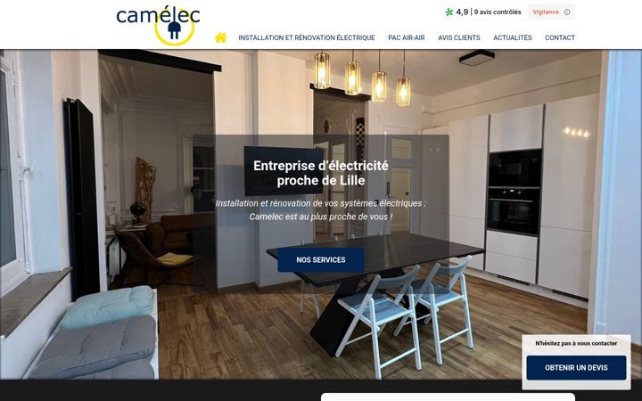 Screenshot of camelec59.fr