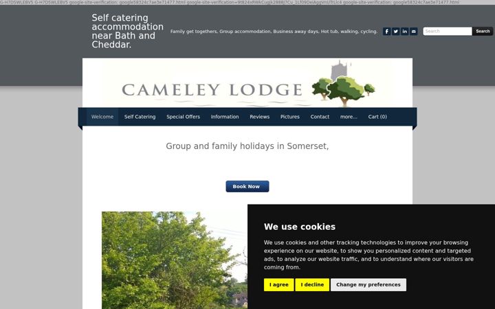 Screenshot von cameleylodge.co.uk