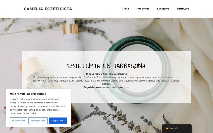 Screenshot of camelia-esteticista.es