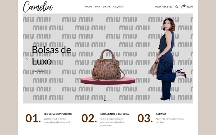 Screenshot of cameliastore.com.br