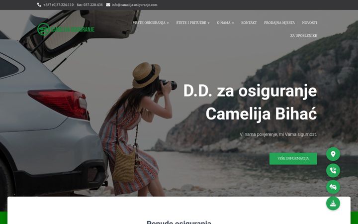 Screenshot of camelija-osiguranje.com
