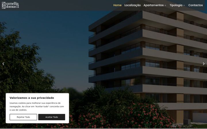 Screenshot stránky camelliadomus.pt