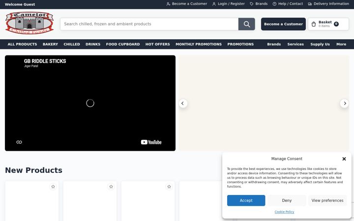 Screenshot of camelotfoods.co.uk