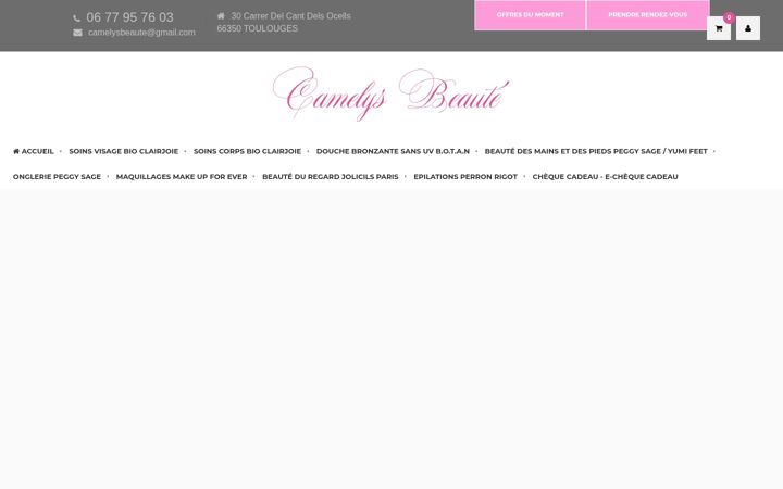 Skærmbillede af camelys-beaute.fr