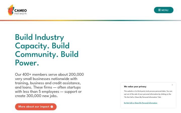 Screenshot of cameonetwork.org