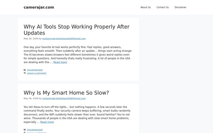Screenshot of camerajar.com