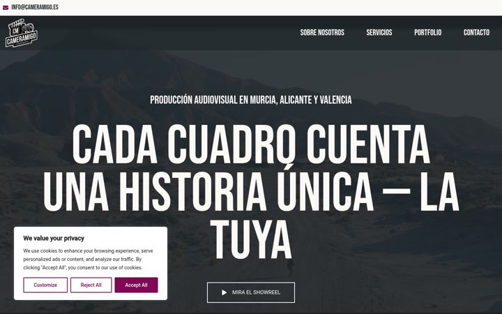 Screenshot of cameramigo.es