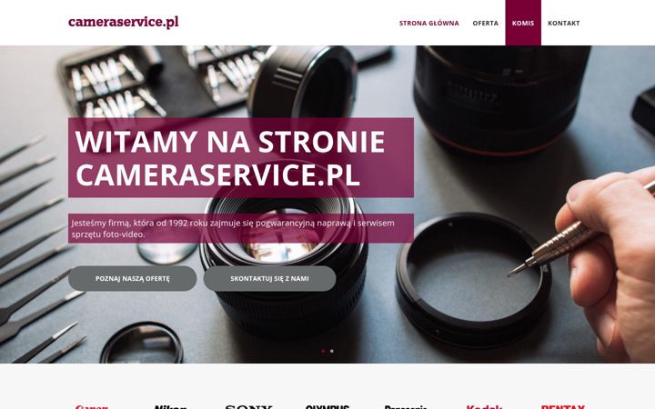 Screenshot of cameraservice.pl