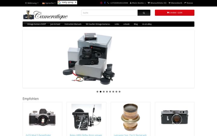 Screenshot ta' cameratique.de