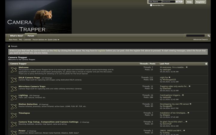 Screenshot of cameratrapper.com