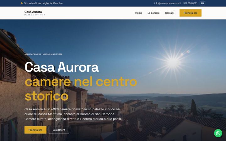Screenshot of camerecasaaurora.it
