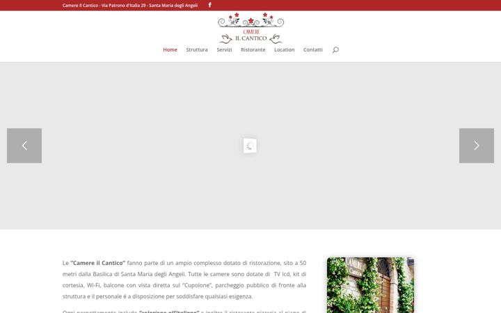 Screenshot of camereilcantico.it