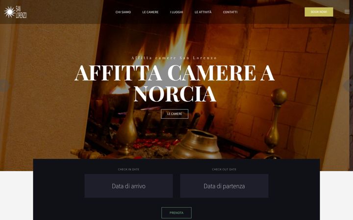 Screenshot of camerenorcia.it