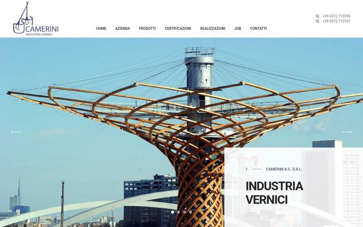 Screenshot of camerini.it