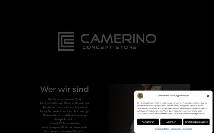 Screenshot of camerino-conceptstore.com