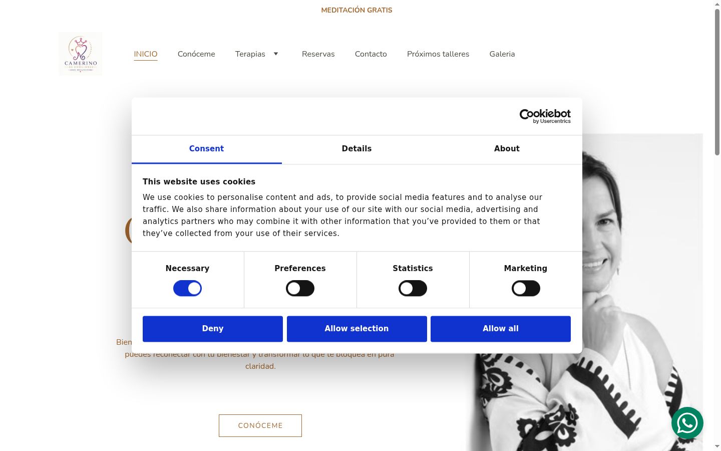 Screenshot tal-banner tal-kunsens muri qabel kwalunkwe interazzjoni