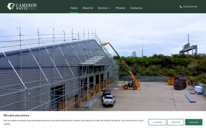 Screenshot of cameron-whyte.com