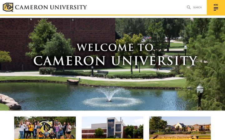 Screenshot of cameron.edu