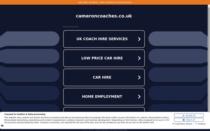 Screenshot of cameroncoaches.co.uk