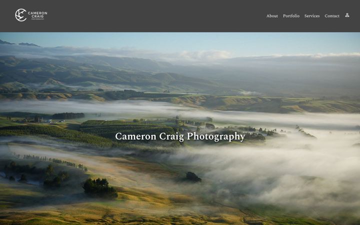 Screenshot of cameroncraigphotography.com