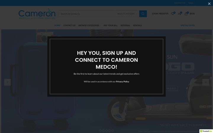 Screenshot of cameronmedco.com