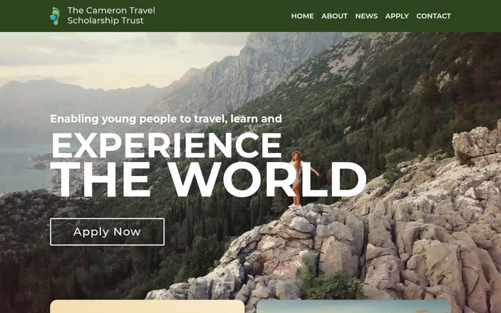 Screenshot of camerontraveltrust.co.uk