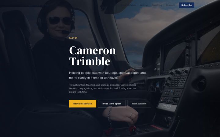 Screenshot of camerontrimble.com