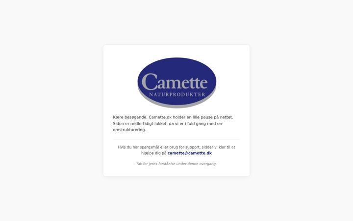 Screenshot of camette.dk