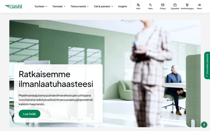 Screenshot of camfil-kauppa.fi