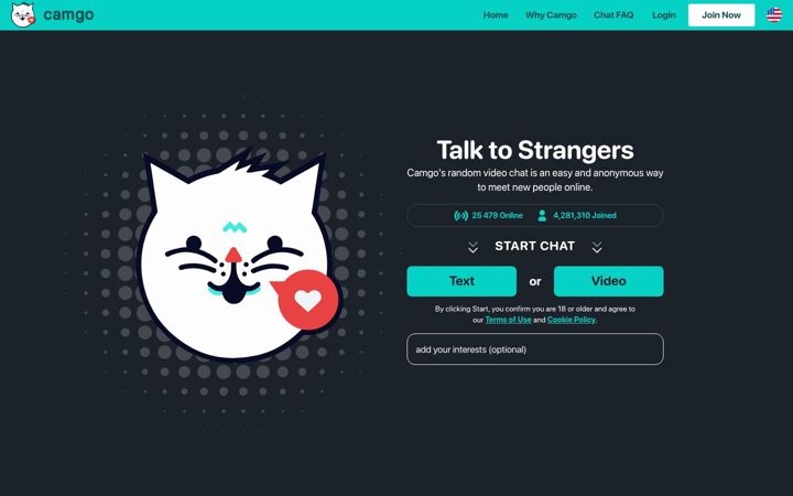 Screenshot of camgo.com
