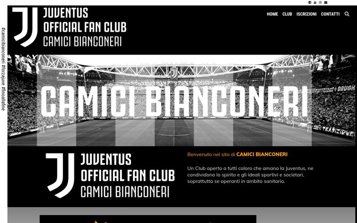 Screenshot of camicibianconeri.it