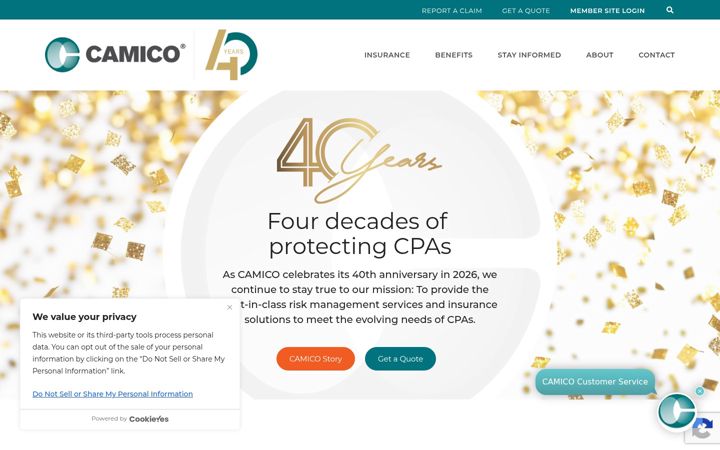 Screenshot of camico.com