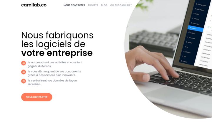 Screenshot of camilab.co
