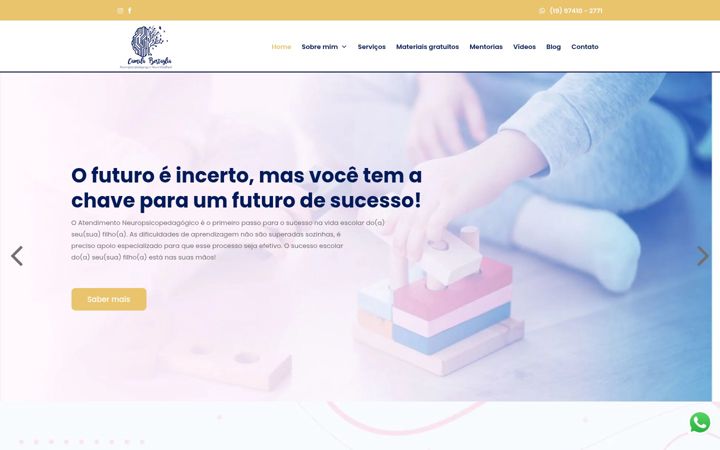 Captura de pantalla de camilabertaglia.com.br