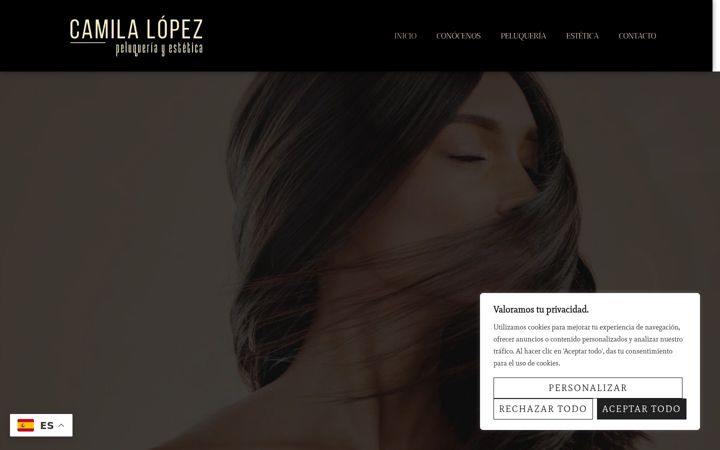 Screenshot of camilalopezpeluqueria.com