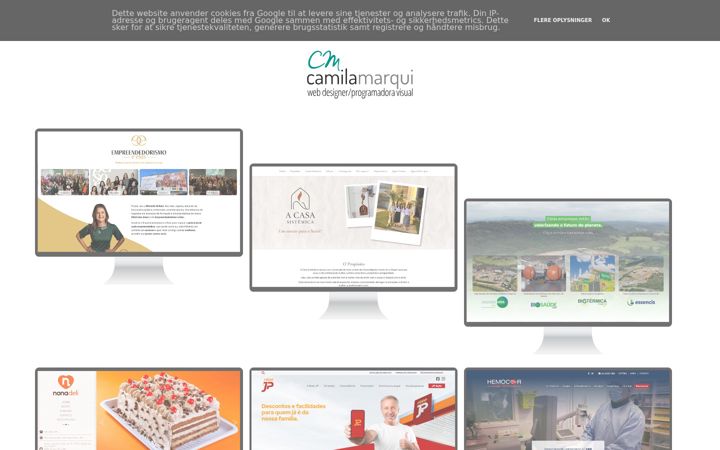 Screenshot stránky camilamarqui.com.br