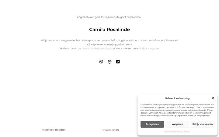 Screenshot di camilarosalinde.nl