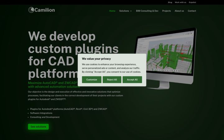 Screenshot of camilion.eu
