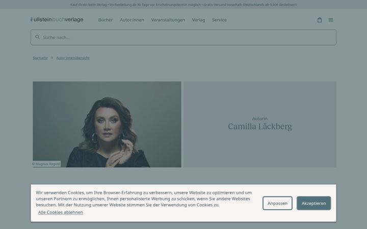 Screenshot of camilla-laeckberg.de
