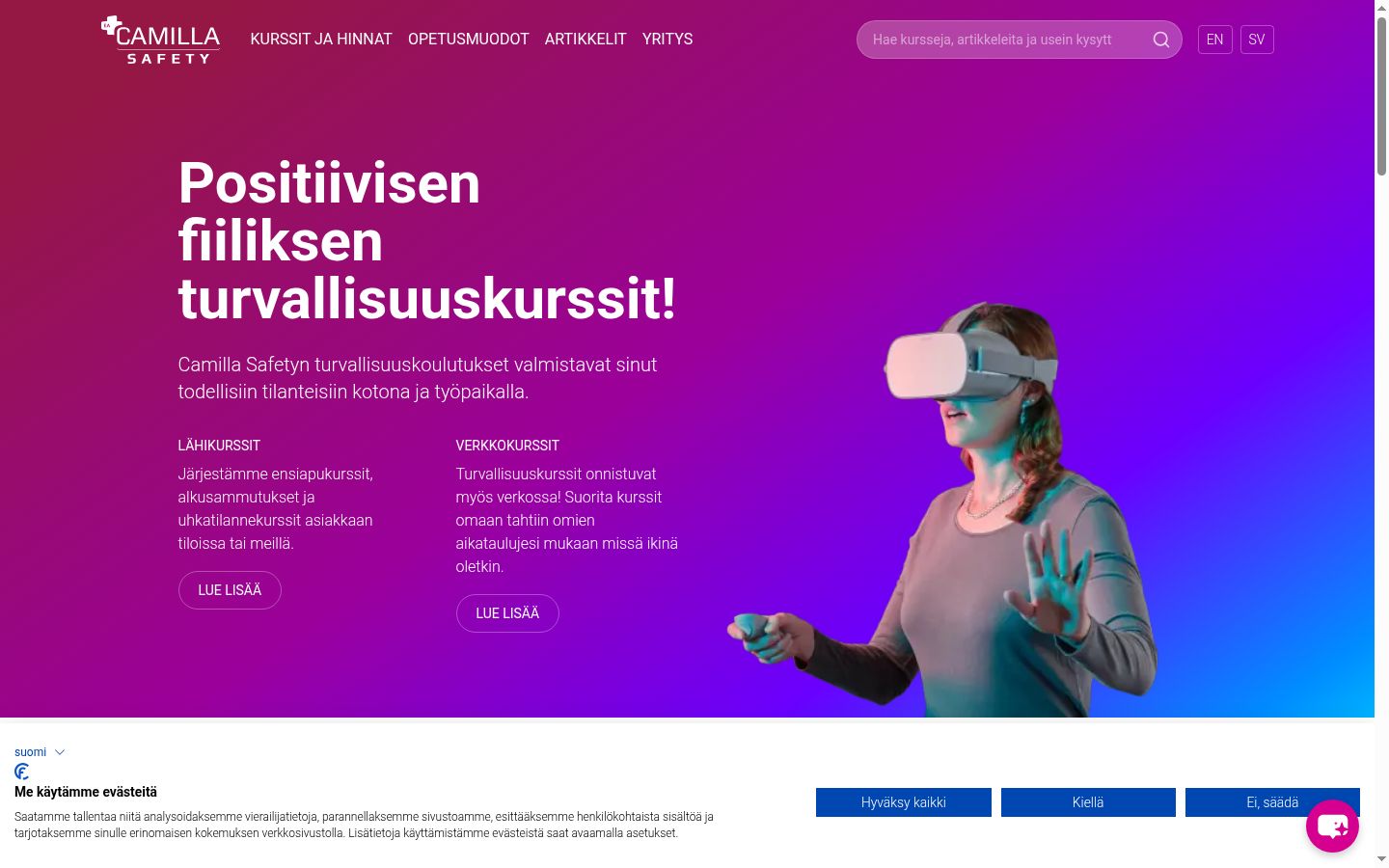 Screenshot des Einwilligungsbanners vor jeglicher Interaktion